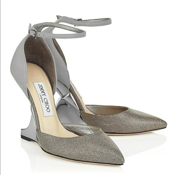 Jimmy Choo Kade techno glitter wedges - Picture 4 of 14